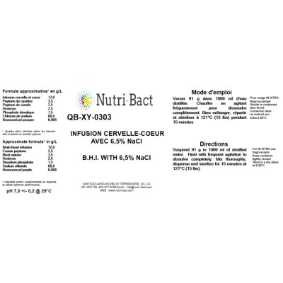 B.H.I. 6.5% NaCl Broth